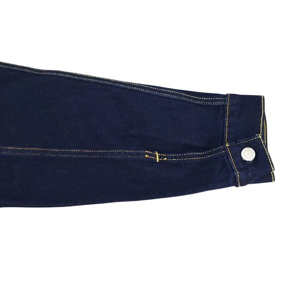 Levi's Denim Trucker Jacket Men's Size Small Dark Rinse Indigo Cotton Red Tab - Picture 6 of 11